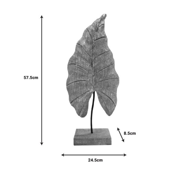 312 000006 2 2 Table decoration leaf Thelx Inart gold mango wood-iron 24.5x8.5x57.5cmSPRING OFFERS