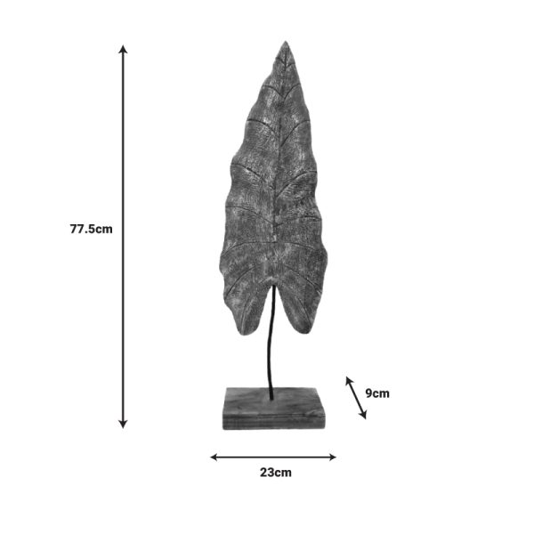 312 000007 2 2 Table decoration leaf Lopi Inart gold mango wood-iron 23x9x77.5cmSPRING OFFERS