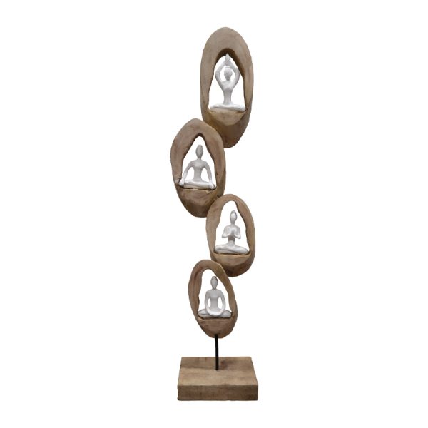312 000008 2 Table decoration Yove Inart natural mango wood-iron 18x9x69cmSPRING OFFERS