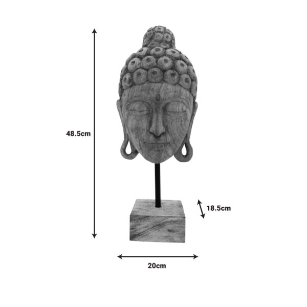 312 000028 3 2 Table decoration buddha Mask Inart natural mango wood-iron 20x18.5x48.5cmDecoration > Decorations > Table