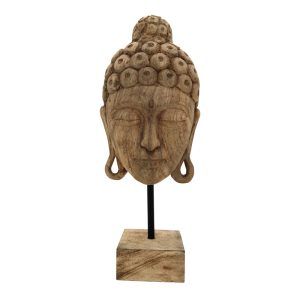 312 000028 4 Table decoration buddha Mask Inart natural mango wood-iron 20x18.5x48.5cmDecoration > Decorations > Table