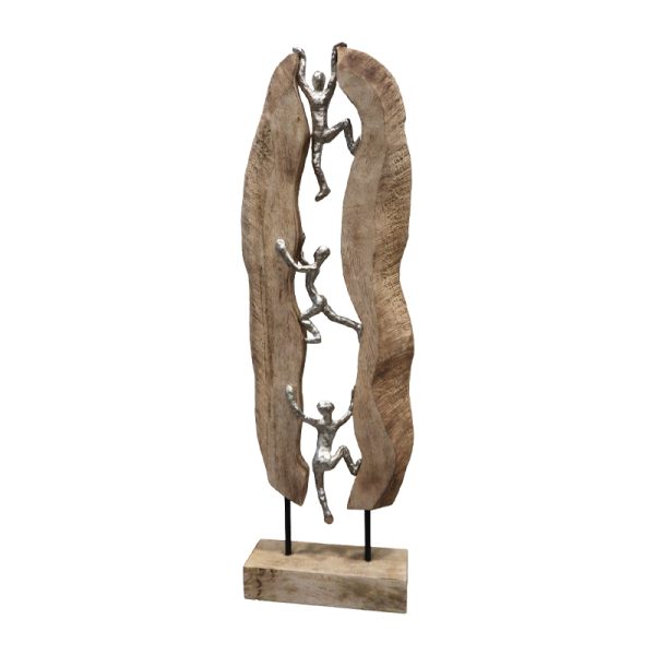 312 000031 2 Table decoration Climb Inart natural mango wood-aluminum 21x8x69cmDecoration > Decorations > Table
