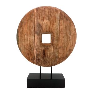 312 000034 3 Table decoration Cart Inart natural mango wood-iron 40x9x54cmSPRING OFFERS