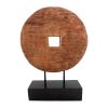 312 000035 4 Table decoration heart Loisir Inart natural mango wood-aluminum 28.5x9x30cmSPRING OFFERS