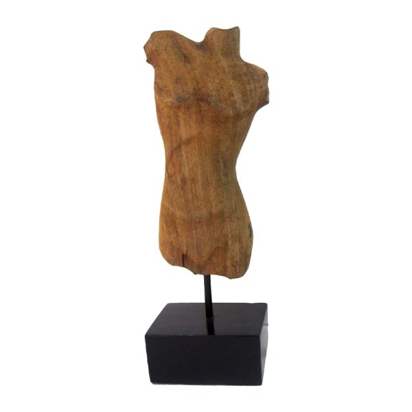 312 000036 2 Table decoration Body Inart natural mango wood-iron 14.5x9x38.5cmDecoration > Decorations > Table