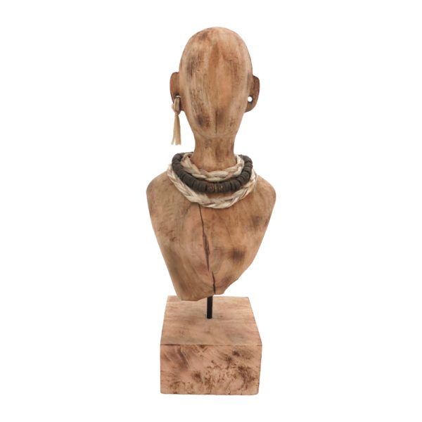 312 000043 3 Ebia Inart bust mango wood-metal in natural shade 17x12.5x44cmSPRING OFFERS
