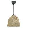 313 000032 6 Geole Inart jute ceiling lamp in natural shade Φ60x94cmBOHO CHIC > Luminaries