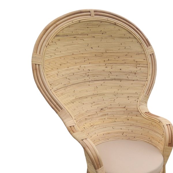 314 000003 2 2 Armchair Rea Inart with beige cushion-natural rattan 85x85x141cmBOHO CHIC > Chairs and Armchairs