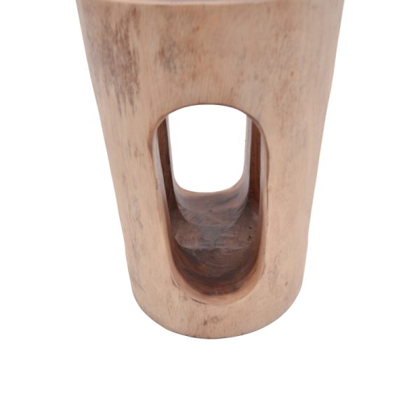 315 000012 2 3 Ramont Inart natural solid suar wood stool 30x30x45cmBOHO CHIC > Stools