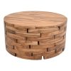 315 000019 3 Kalie armchair pakoworld teak wood and synthetic rope in natural-black shade with cushion 60x61x80cmBOHO CHIC > Chairs and Armchairs