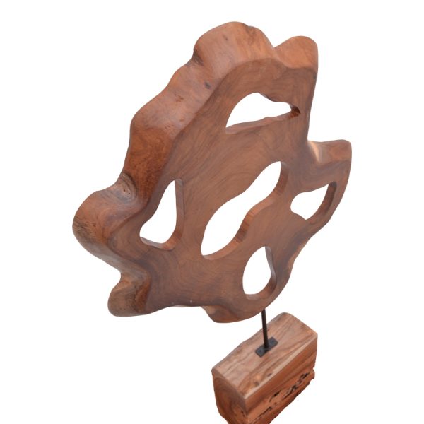 315 000021 2 2 Table decoration Strab Inart natural wood teak-metal 55x10x80cmDecoration > Decorations > Table