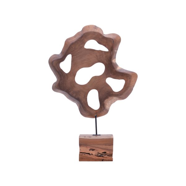 315 000021 3 Table decoration Strab Inart natural wood teak-metal 55x10x80cmDecoration > Decorations > Table