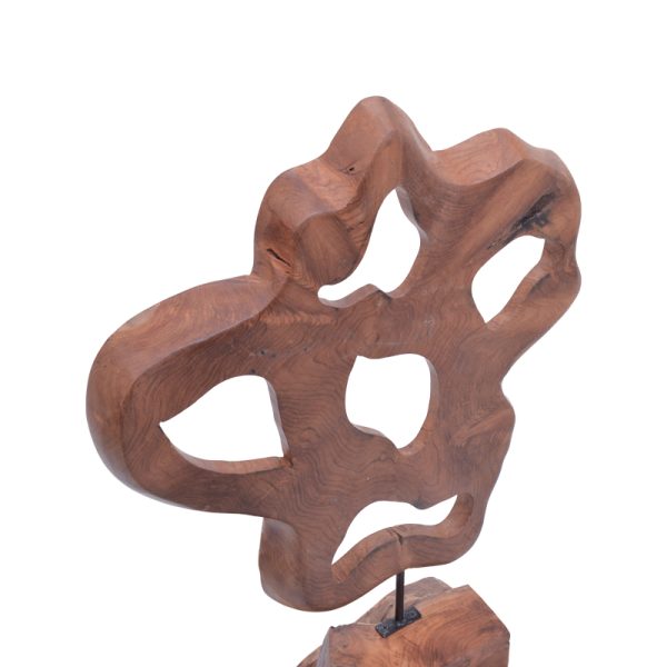 315 000022 2 2 Table decoration Strab Inart natural wood teak-metal 49x15x70cmDecoration > Decorations > Table