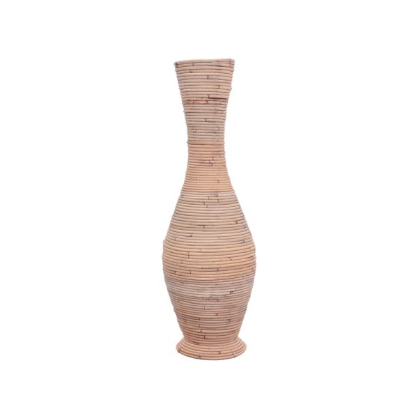 315 000025 3 Decorative vase Uala Inart banana mat in antique natural shade D25x70cmSPRING OFFERS