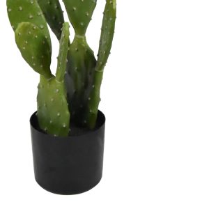 316 000021 2 10 Cactus decorative plant in a pot Inart green pp H64cmDecoration > Artificial plants