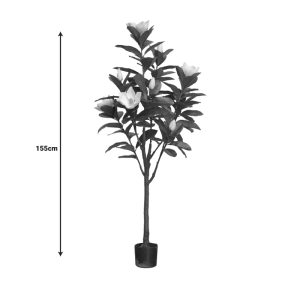 316 000027 3 5 Decorative plant Mangola I in a pot Inart white pp H155cmSPRING OFFERS