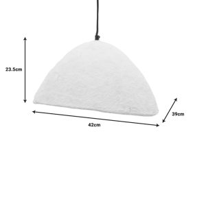 317 000007 2 4 Ceiling light Litho Inart white press papier-iron 42x39x123.5cmBOHO CHIC > Luminaries