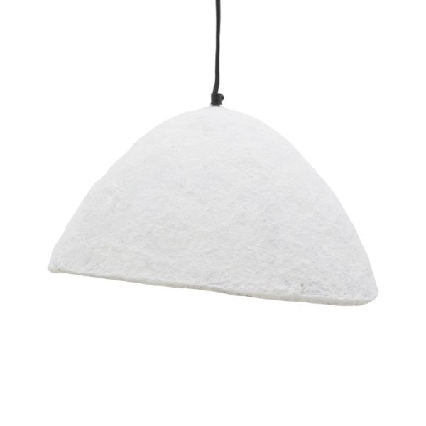 317 000007 5 Ceiling light Litho Inart white press papier-iron 42x39x123.5cmBOHO CHIC > Luminaries