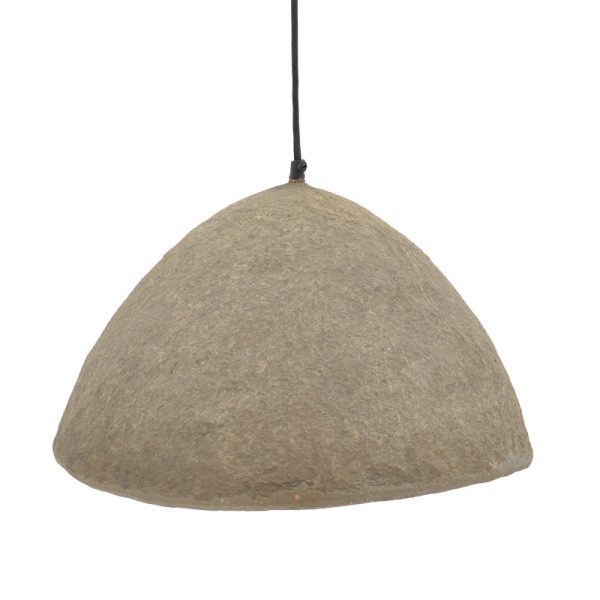 317 000008 5 Ceiling light Litho Inart grey press papier-iron 42x39x123.5cmBOHO CHIC > Luminaries