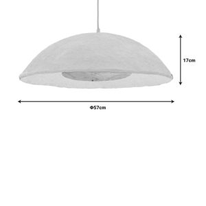 317 000009 2 2 Ceiling light Markiz Inart white press papier-iron D57x118cmBOHO CHIC > Luminaries
