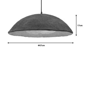 317 000010 2 3 Ceiling light Markiz Inart black-gold press papier-iron D57x118cmBOHO CHIC > Luminaries
