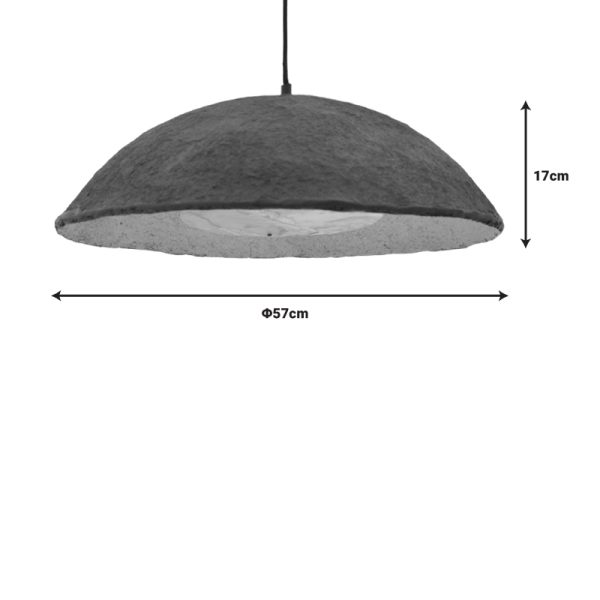317 000010 2 3 Ceiling light Markiz Inart black-gold press papier-iron D57x118cmBOHO CHIC > Luminaries