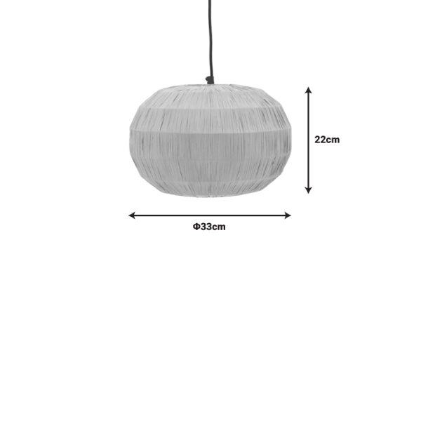 317 000013 2 2 Ceiling light Ozelia Inart brown press papier-iron D33x122cmBOHO CHIC > Luminaries
