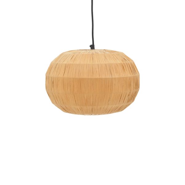 317 000013 3 Ceiling light Ozelia Inart brown press papier-iron D33x122cmBOHO CHIC > Luminaries