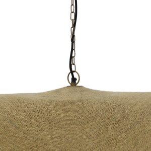 317 000015 2 2 Ceiling light Klark Inart natural seagrass-iron D120x144cmBOHO CHIC > Luminaries