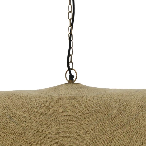 317 000015 2 2 Ceiling light Klark Inart natural seagrass-iron D120x144cmBOHO CHIC > Luminaries
