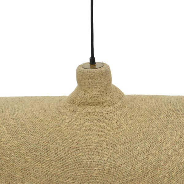 317 000017 2 4 Ceiling light Wholy Inart natural seagrass-iron D90x139cmBOHO CHIC > Luminaries