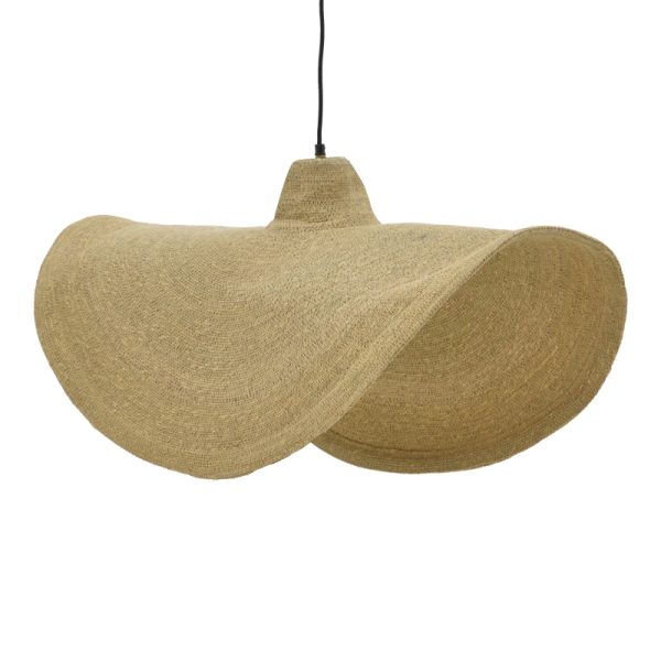 317 000017 6 Ceiling light Wholy Inart natural seagrass-iron D90x139cmBOHO CHIC > Luminaries