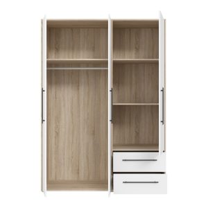 318 000001 3 3 Wardrobe Razol pakoworld 3 doors white-sonoma melamine 144.5x59x200cmIndoor furniture > Wardrobes