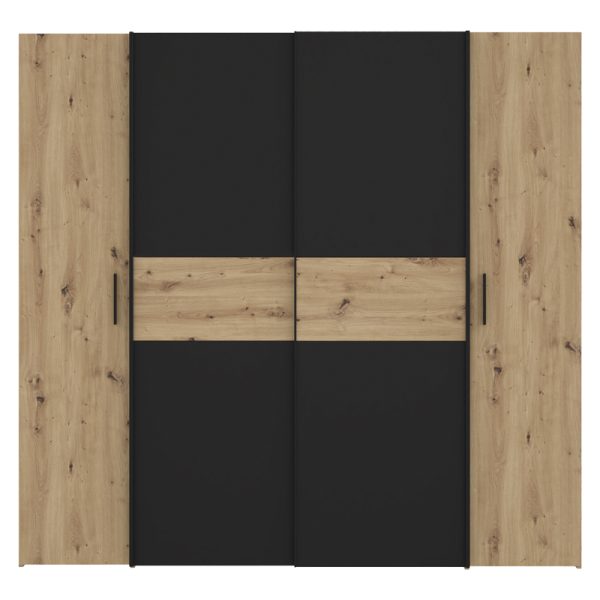 318 000003 2 2 Wardrobe Bekerk pakoworld black-oak melamine 200x61.5x190.5cmIndoor furniture > Wardrobes
