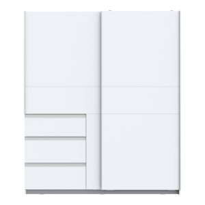 318 000009 2 3 2-door ardrobe Gotion pakoworld white melamine 170.5x61x200,5cmIndoor furniture > Wardrobes