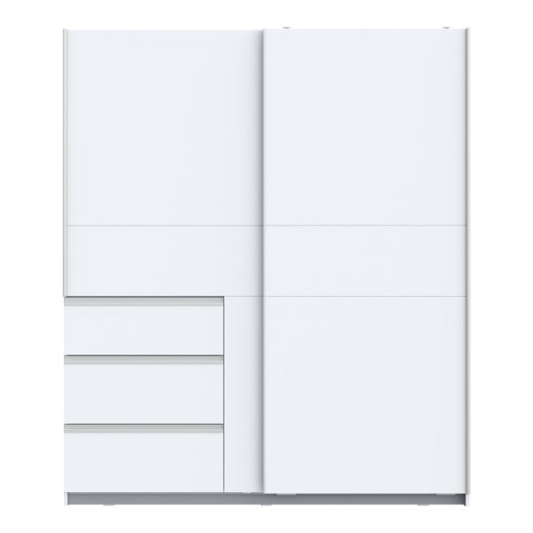 318 000009 2 3 2-door ardrobe Gotion pakoworld white melamine 170.5x61x200,5cmIndoor furniture > Wardrobes