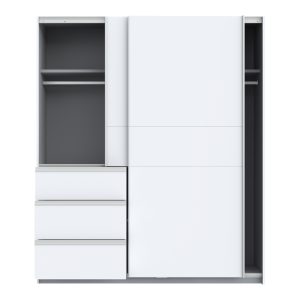 318 000009 3 3 2-door ardrobe Gotion pakoworld white melamine 170.5x61x200,5cmIndoor furniture > Wardrobes
