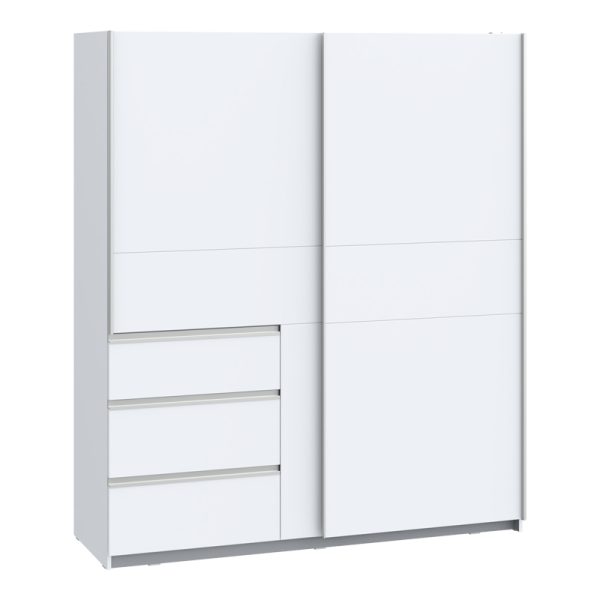 318 000009 6 2-door ardrobe Gotion pakoworld white melamine 170.5x61x200,5cmIndoor furniture > Wardrobes