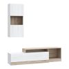 318 000012 6 Bookcase Decora pakoworld in natural-anthracite shade 90x22x123.6cmIndoor furniture > Bookshelves
