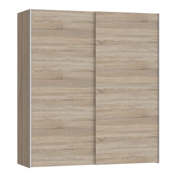 318 000019 6 Wardrobe Noez pakoworld 2 doors with shelves sonoma melamine 170.5x61x190.5cmIndoor furniture > Wardrobes