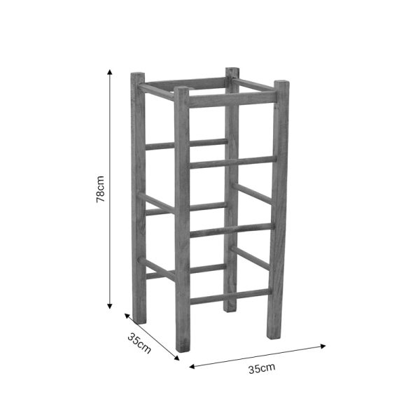 319 000008 4 2 Coffee shop stool without width Bodier pakoworld walnut wood35x35x78cmIndoor furniture > Bar stools