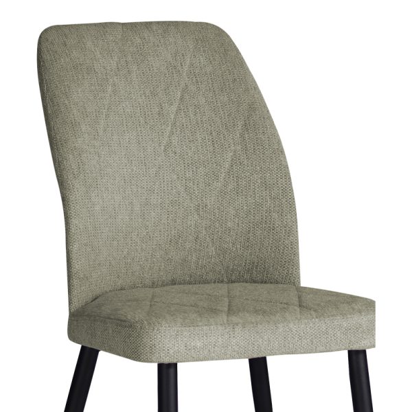 320 000014 2 2 Chair Vika pakoworld grey fabric-black metal leg 48x58x90cmIndoor furniture > Chairs