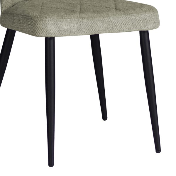 320 000014 3 2 Chair Vika pakoworld grey fabric-black metal leg 48x58x90cmIndoor furniture > Chairs