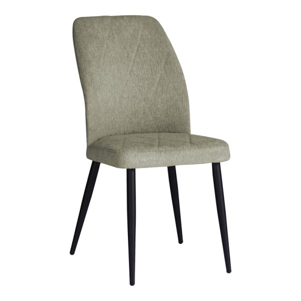 320 000014 5 Chair Vika pakoworld grey fabric-black metal leg 48x58x90cmIndoor furniture > Chairs