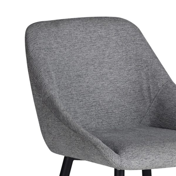 320 000019 2 2 Chair Loukrizia pakoworld light grey fabric-black metal leg 56x63.5x82cmSPRING OFFERS