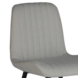 320 000023 2 2 Chair Versa pakoworld ecru fabric-black metal leg 54x63.5x84cmIndoor furniture > Chairs
