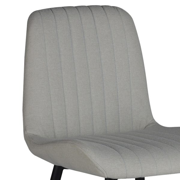 320 000023 2 2 Chair Versa pakoworld ecru fabric-black metal leg 54x63.5x84cmIndoor furniture > Chairs