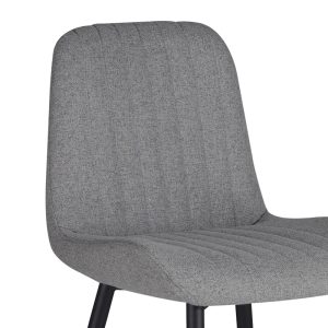 320 000024 2 2 Chair Versa pakoworld grey-blue fabric-black metal leg 54x63.5x84cmIndoor furniture > Chairs