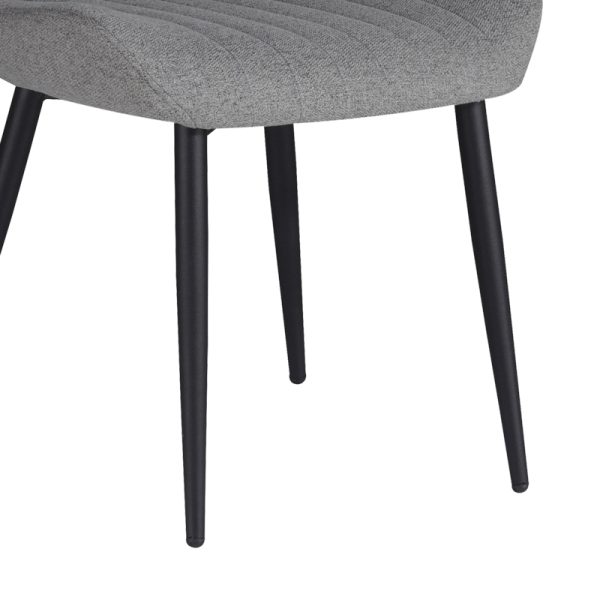320 000024 3 2 Chair Versa pakoworld grey-blue fabric-black metal leg 54x63.5x84cmIndoor furniture > Chairs