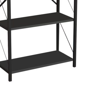 321 000011 2 7 Bookcase Jackrey pakoworld anthracite melamine-black metal 60x30x114cmIndoor furniture > Bookshelves